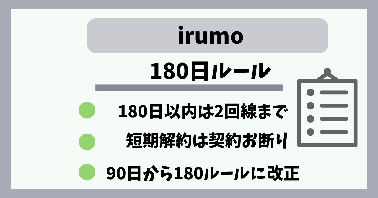 irumo90日ルール180日ルール？