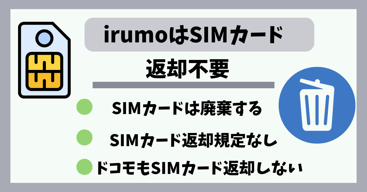 irumoはSIMカード返却不要？