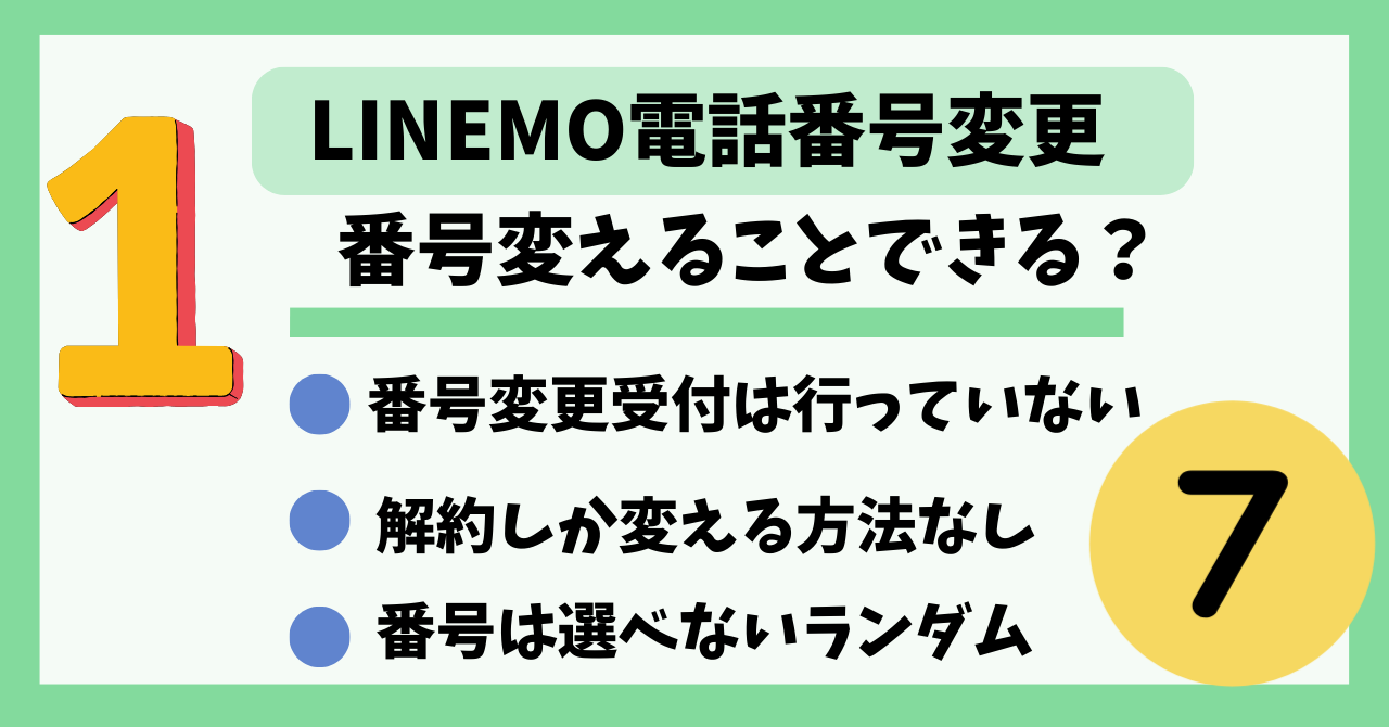 LINEMO電話番号変更