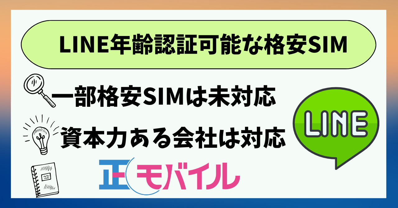 格安SIMLINE年齢認証